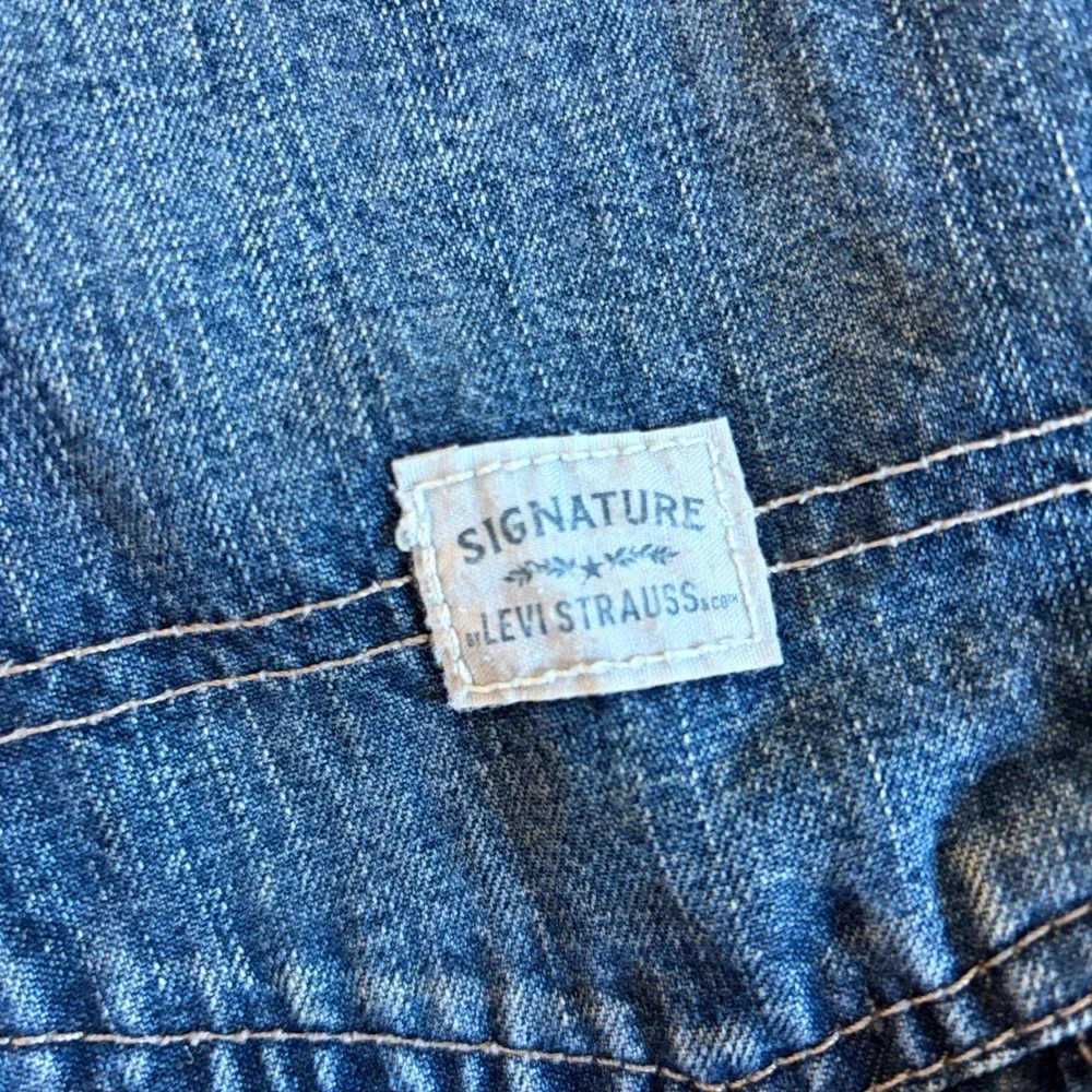 Signature by Levi Strauss Mens Carpenter Jeans Blue Denim Workwear 34x31